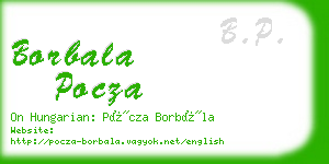 borbala pocza business card